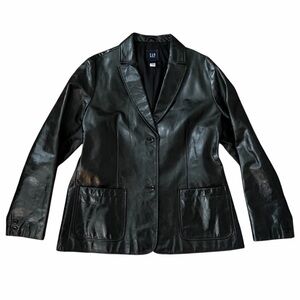 GAP black leather blazer jacket